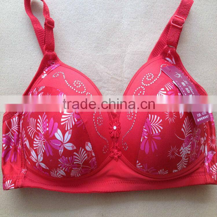 1.07USD 36-42C Cup High Quality Adjustable Fashional Ladies Sexy Bra Without Rim Inside, Push Up Bra For Fat Women (gdwx198)