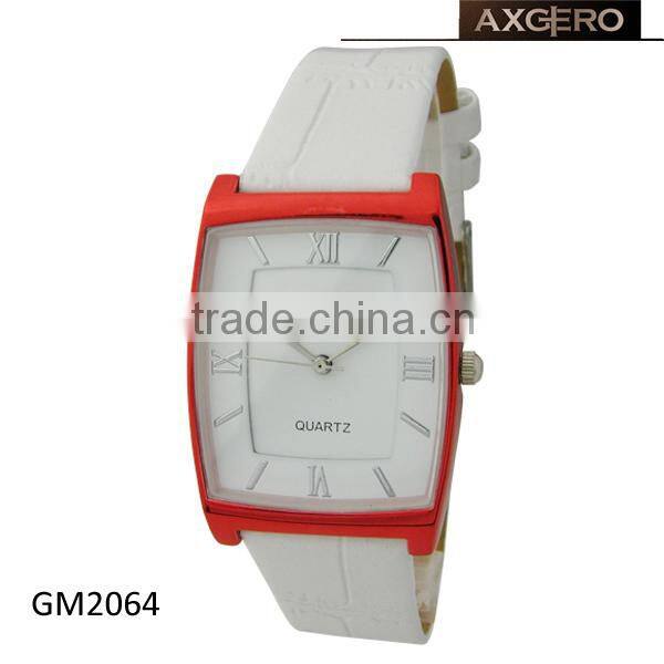 2014 china manufacturer square leather all type of wrist watch