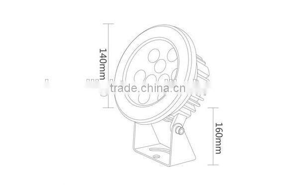 High Lumen High Power DMX512 Control 3*1W Stainless Steel IP68 RGB LED Underwater Light