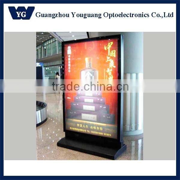 Backlit rotating advertising light box display stand type