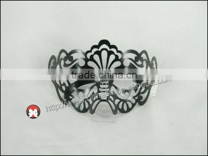 Handmade PVC black glasses hollow half face party eye mask used carnival games for sale