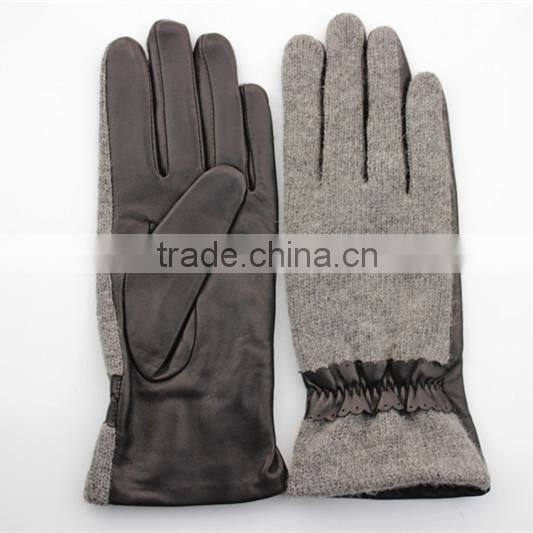women fashion new style leather glove in Europe