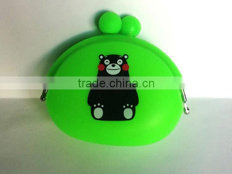 2015 Custom Silicone rubber colorful metal coin wallet/change wallets