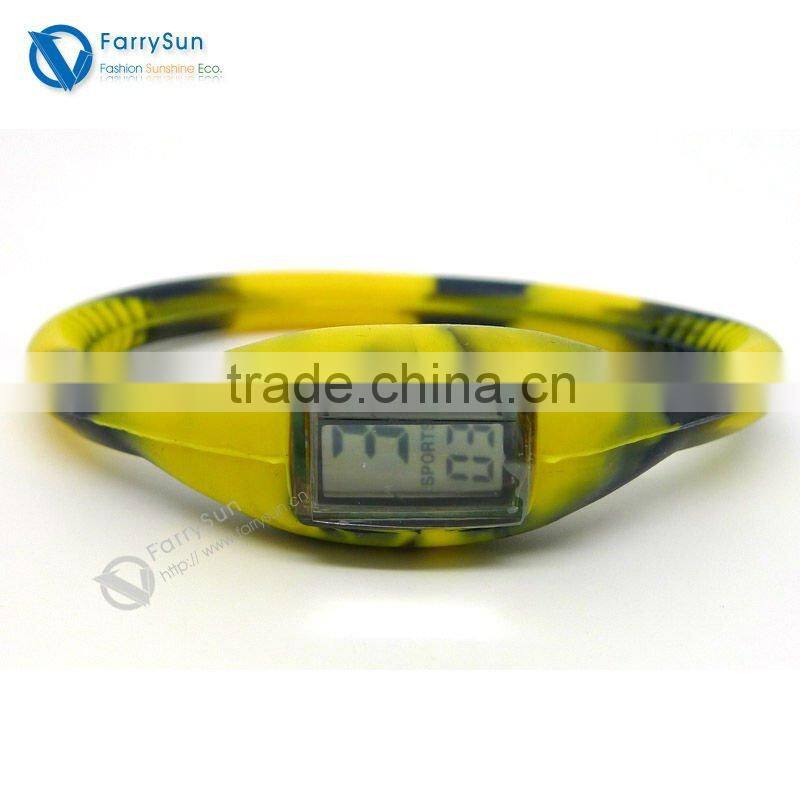 Trendy bright shining eco-friendly silicone mini watch