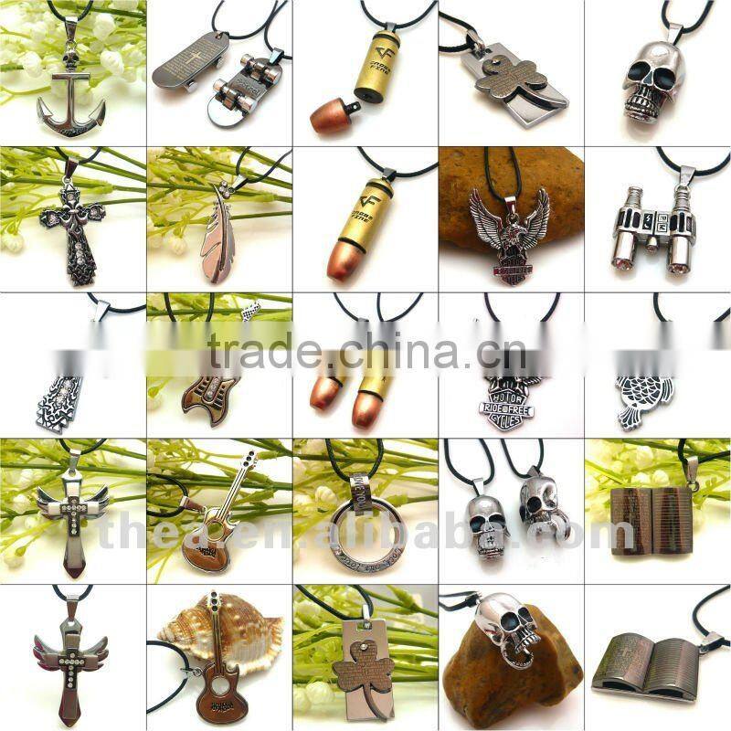 Trendy Europe style star necklace, angel's wing cross pendant necklace popular in Ameria