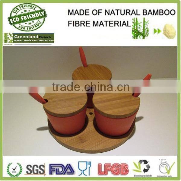 Eco-friendly bamboo fiber 3 pieces food container