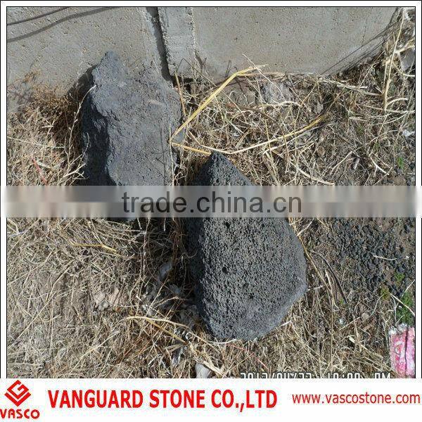 Quarry owner of red lava stone