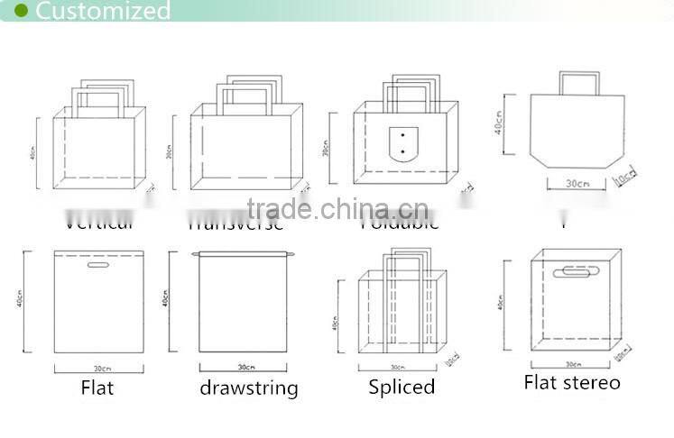 China Factory Supply Custom Cartoon Print Canvas Drawstring Bag