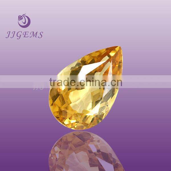 synthetic pear yellow crystal quartz pendants wholesale