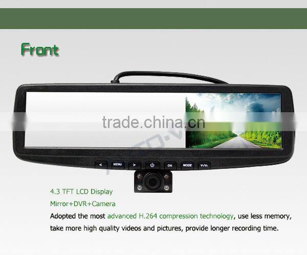 Bset 4.3'' car vehicle mirror with DVR function manufacturer