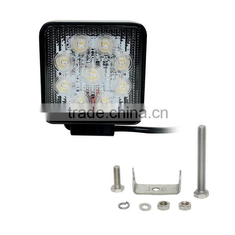 commercial electric led work light 27w driving on motocycle