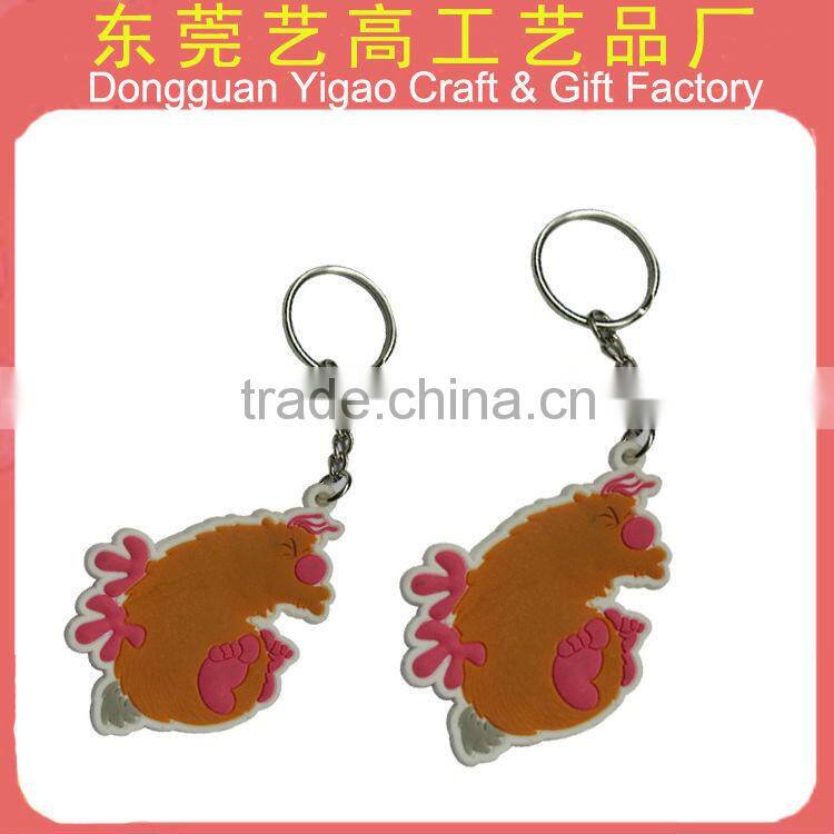 3D/2D Rubber key chain with car logo