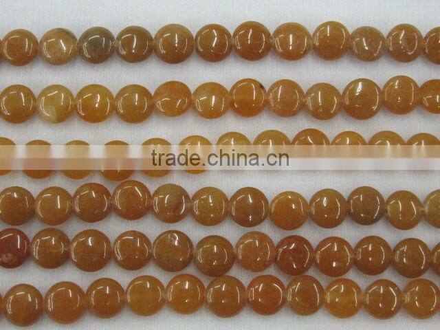 red aventurine polished round coin