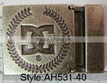 Plate Belt Buckle With Emblem