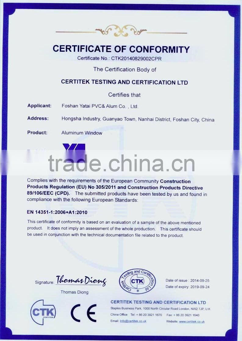 manufactured design aluminum profile sickness 2.0mm wood profile for door