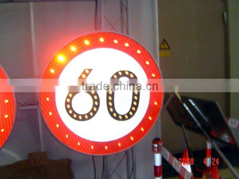 Traffic road high reflective Solar Traffic Sign for speed limit