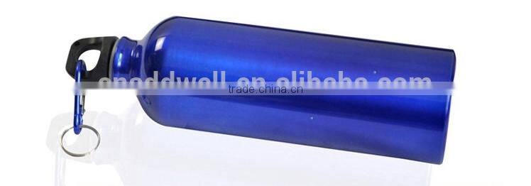 Outdoor light weight aluminum camping sport bottle with carabiner