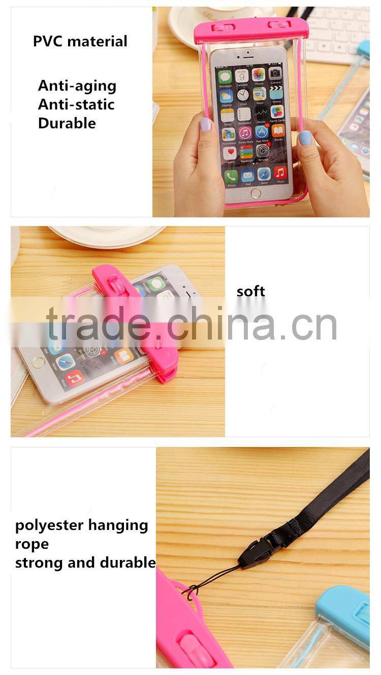 Night light PVC waterproof bag for phone