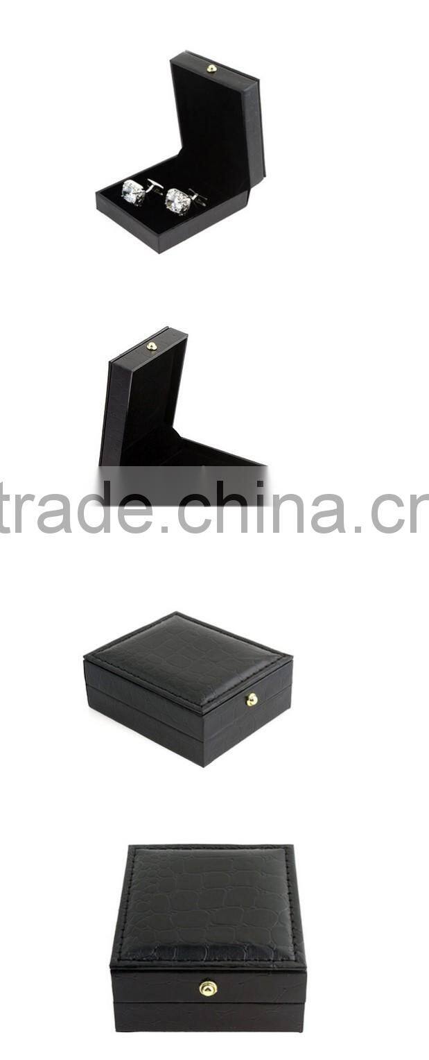 Wholesale mens black leather jewelry box