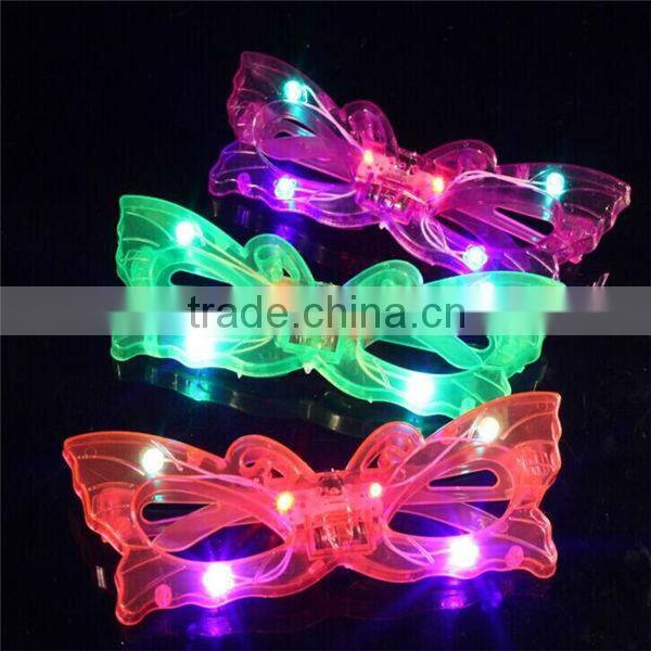 plastic flashing led glasses with flashlight glasses with led for party