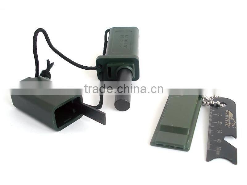 Travel Survival Kit Magnesium Fire Starter with whistle