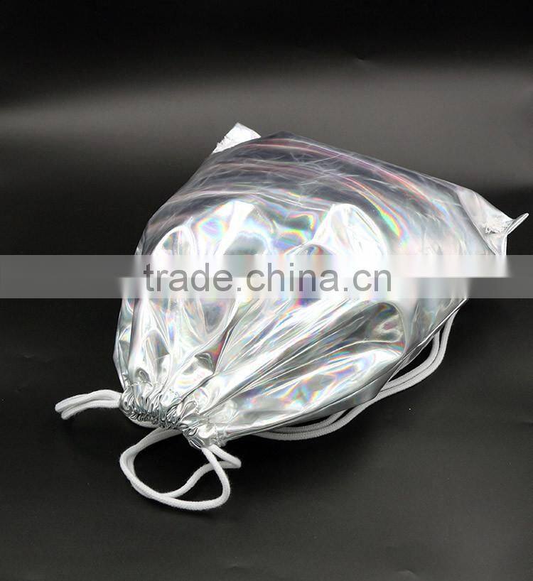 Fashion laser drawstring bag waterproof drawstring backpack bag