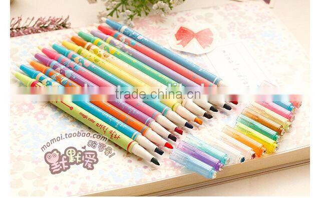 double heads color highlighter , fine and slim watercolor pen ,marker pen