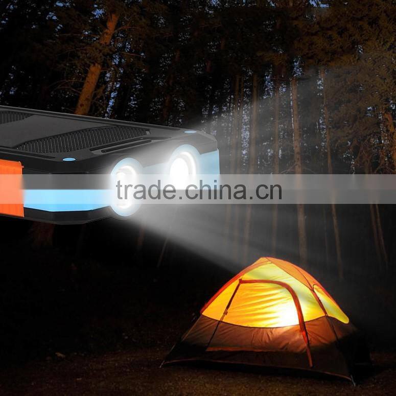 Promotional solar energy mobile phone charger ip67 waterproof power bank 8000mah