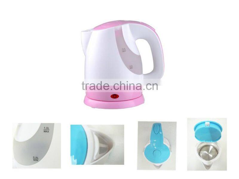Mini 1.0L Cordless Electric Plastic Travel Kettle