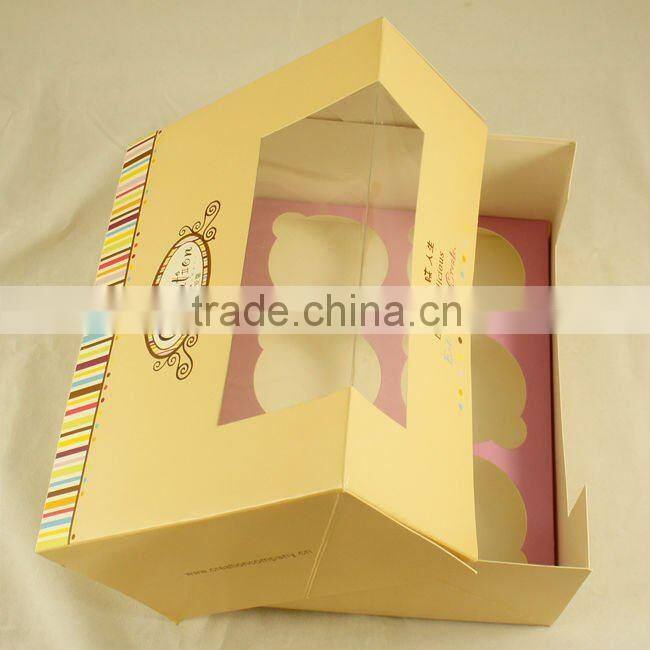 High quality 6 pcs cup cake box