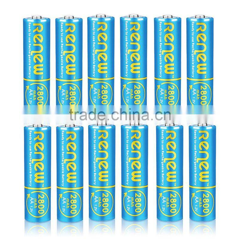 RENEW brand NiMH AA 2800mAh Ready-To-Use AA Rechargeable Batteries 8Pack