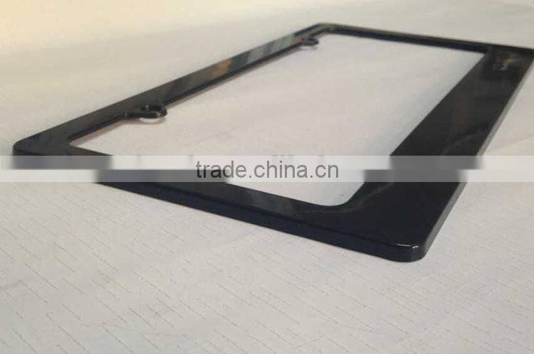 Custom USA size ABS plastic blank license plate frame, car number plate frame
