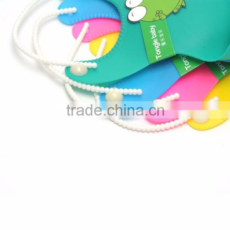 2016 new style silicone baby bib with string