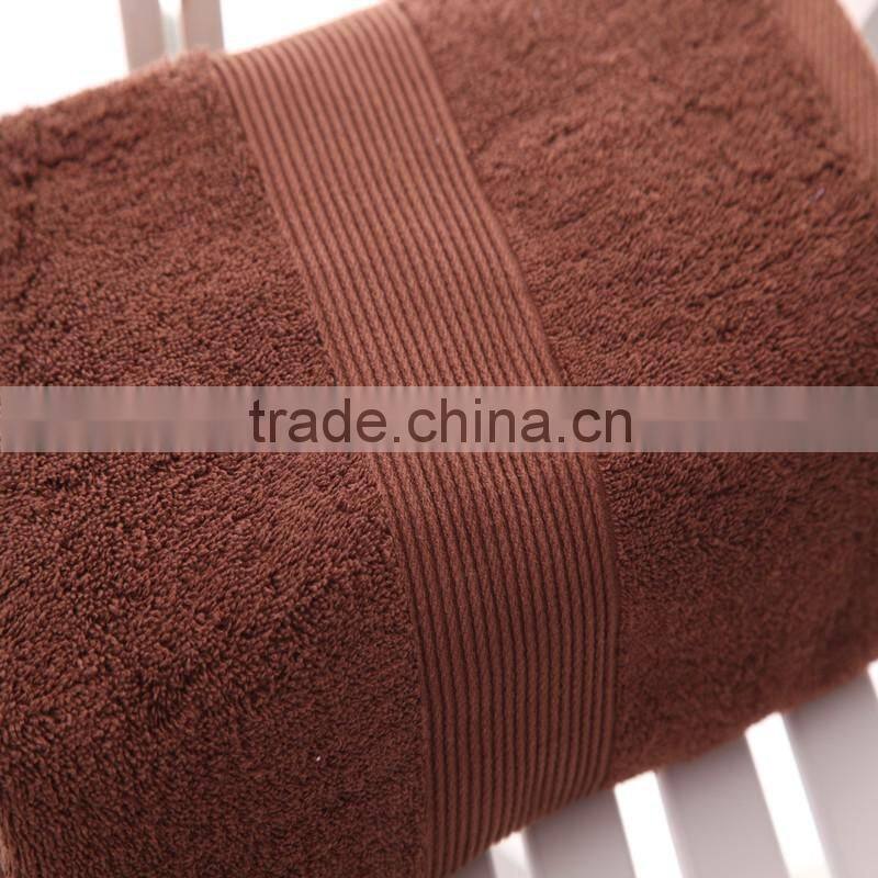 high quality custom30x60inch 800g 100% cotton towels brown for hotel