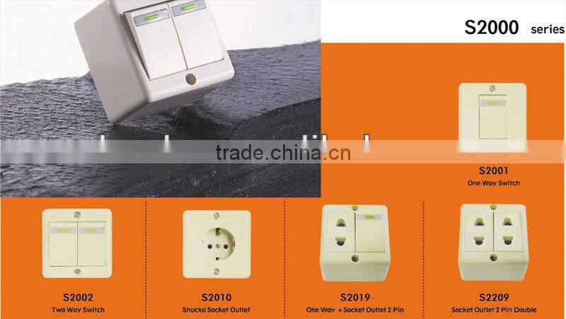Europe Surface Mounting 2 pin Wall Socket Outlet (S2209)