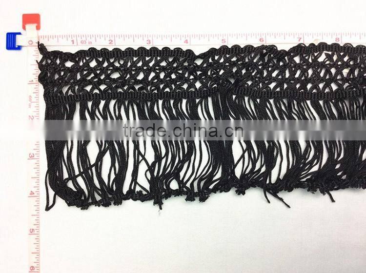 Wholesale Black Rayon Fringe, Fringe Trim, Tassel Fringe for Dresses