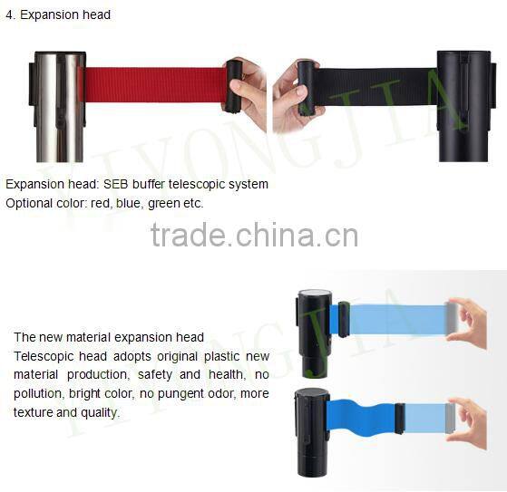 2m belt Public Safety Crowed Control Belt Barrier Stanchion Post