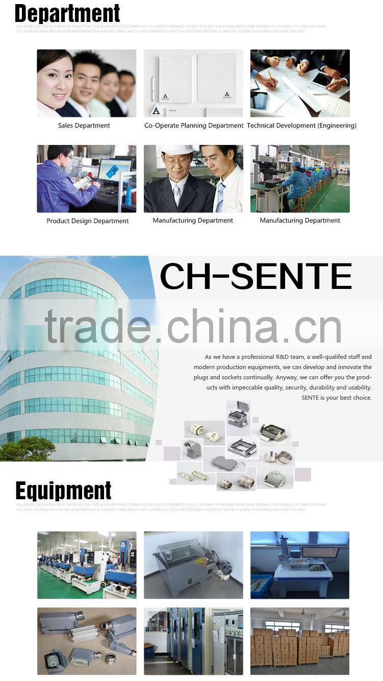 Hood and Housing for heavy duty connector screw terminal electric clamp connector