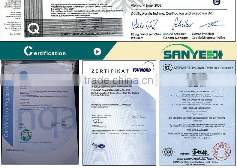 SANYE stainless rubber brake pipe