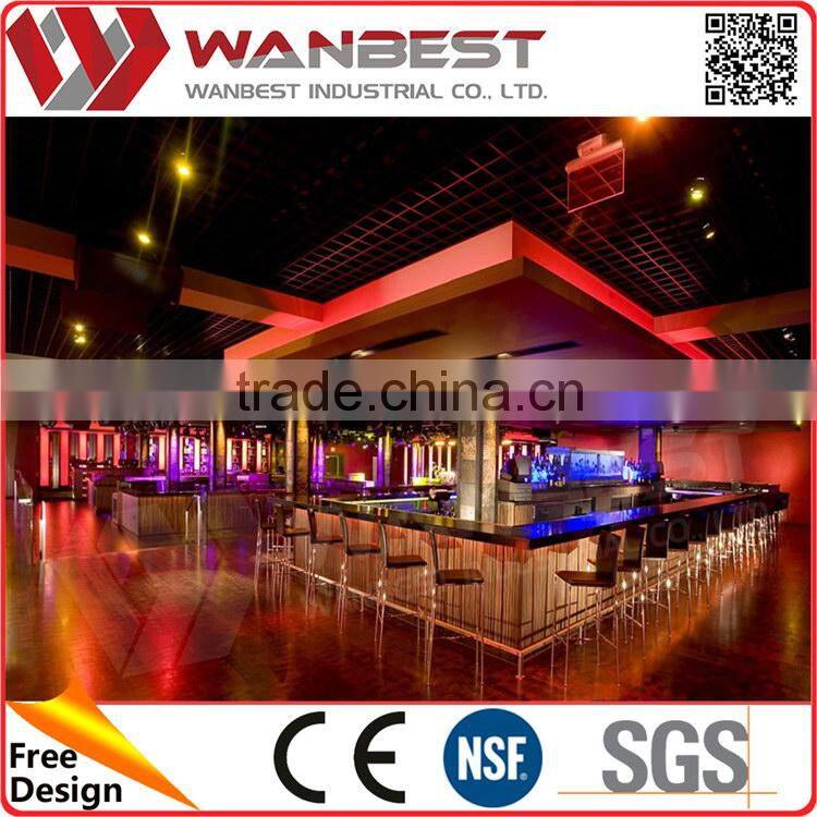 China factory price top sell led light up bar counter