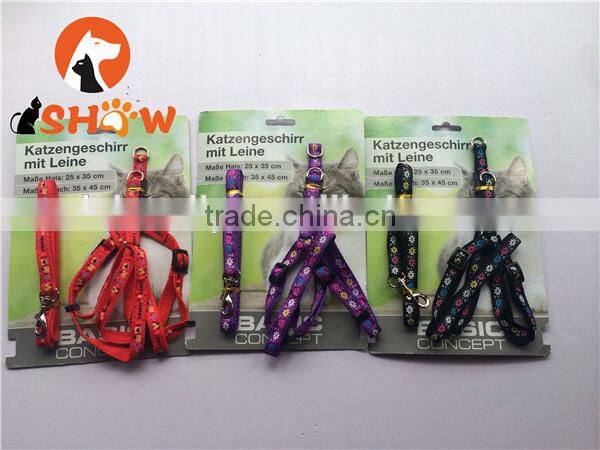 pet dog lead rope back leash set fabric back leopard print