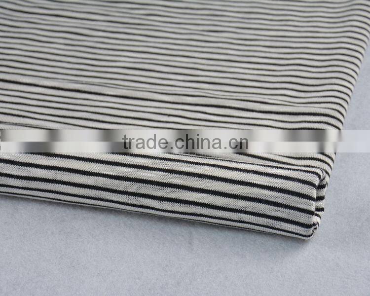 Jiufan Textile Design Cut & Sew Fabric Knitting Hacci Fabric Stripe Fabric Rayon Polyester Spandex Fabric