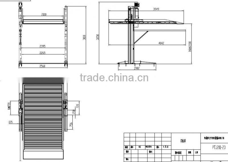 RESIDENTIAL HYDRAULIC PARKING LIFT; TWO POST GARAGE PARKING EQUIPMENT WITH CE CERT FOR SALE