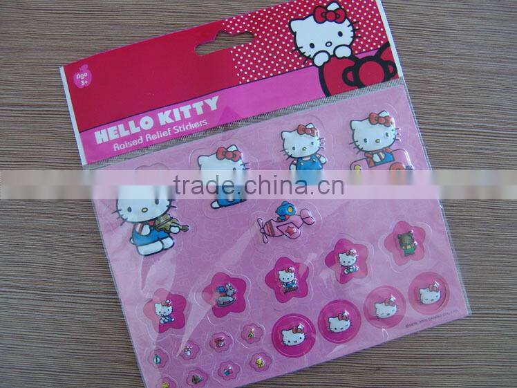 PVC Bump Cartoon 3D stickers for kids