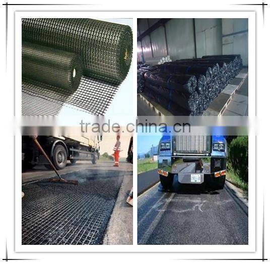 Fiberglass geogrid coated alphalt