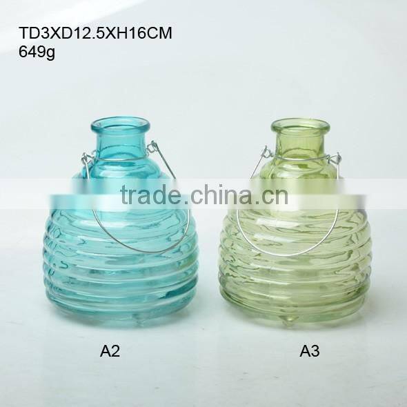 most popular transparent/decorative/spray glass insect trap for supermarket /garden decor