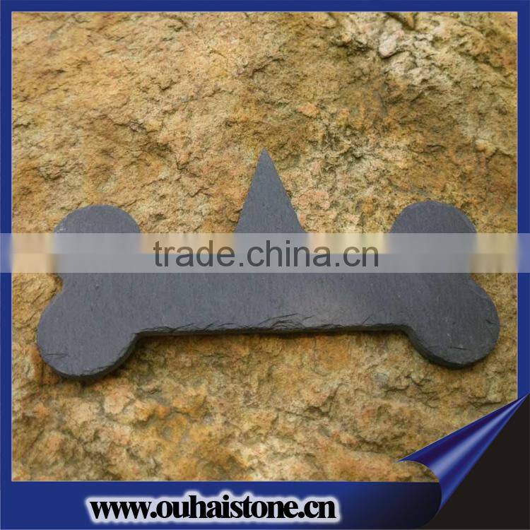 Slate decorate garden label for display