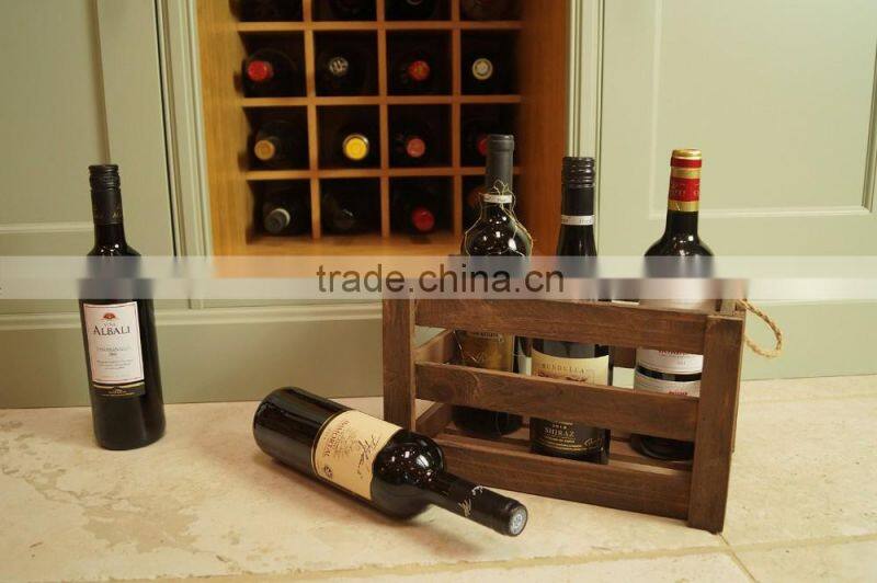 2 Bottle Brown Color Packaging Wooden Wine Boxes