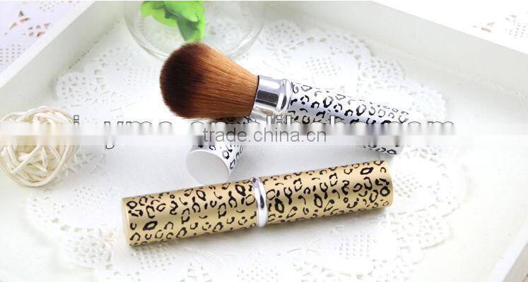 leopard print make up retractable foundation brushes