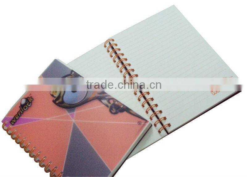 Sell popular spiral notebook with PP cover,Wenzhou,2014 notebook